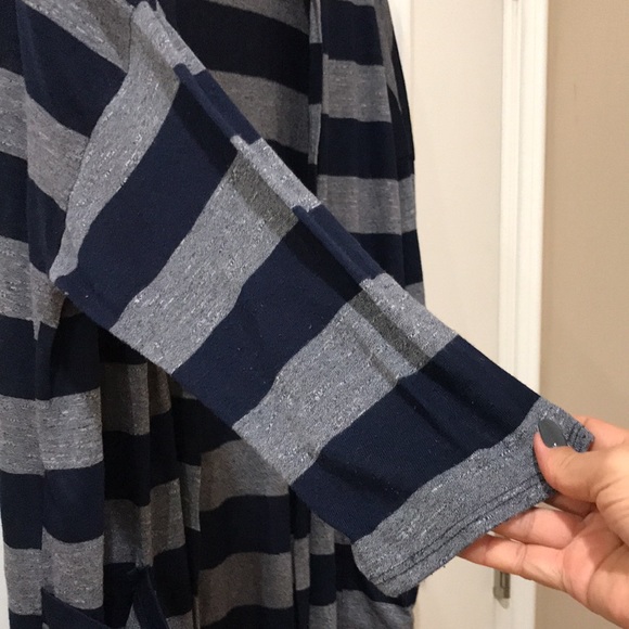 Espresso striped cardigan size 1X - Picture 3 of 11